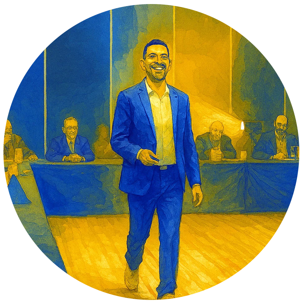 caminando con gente circular Image description